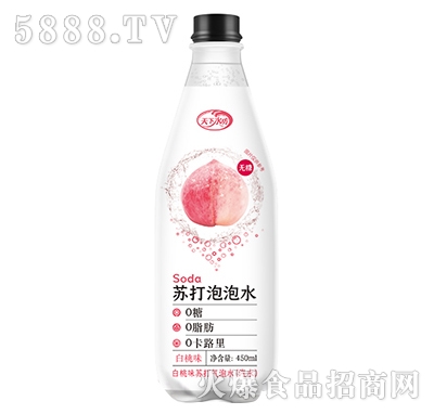天下水坊蘇打泡泡水飲料白桃味450ml