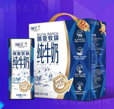 花花牛瑞亞牧場(chǎng)純牛奶