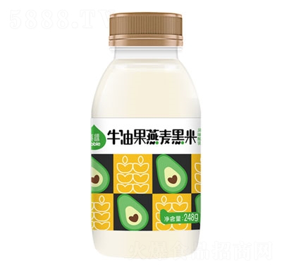 奶牛夢工場真源牛油果燕麥黑米風味酸奶