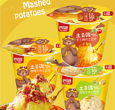 巴瑪熊土豆泥35克多口味速食薯類食品